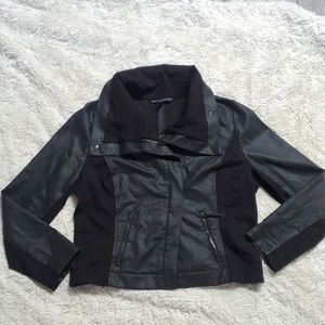 White House Black Market Coated Denim Moto Jacket